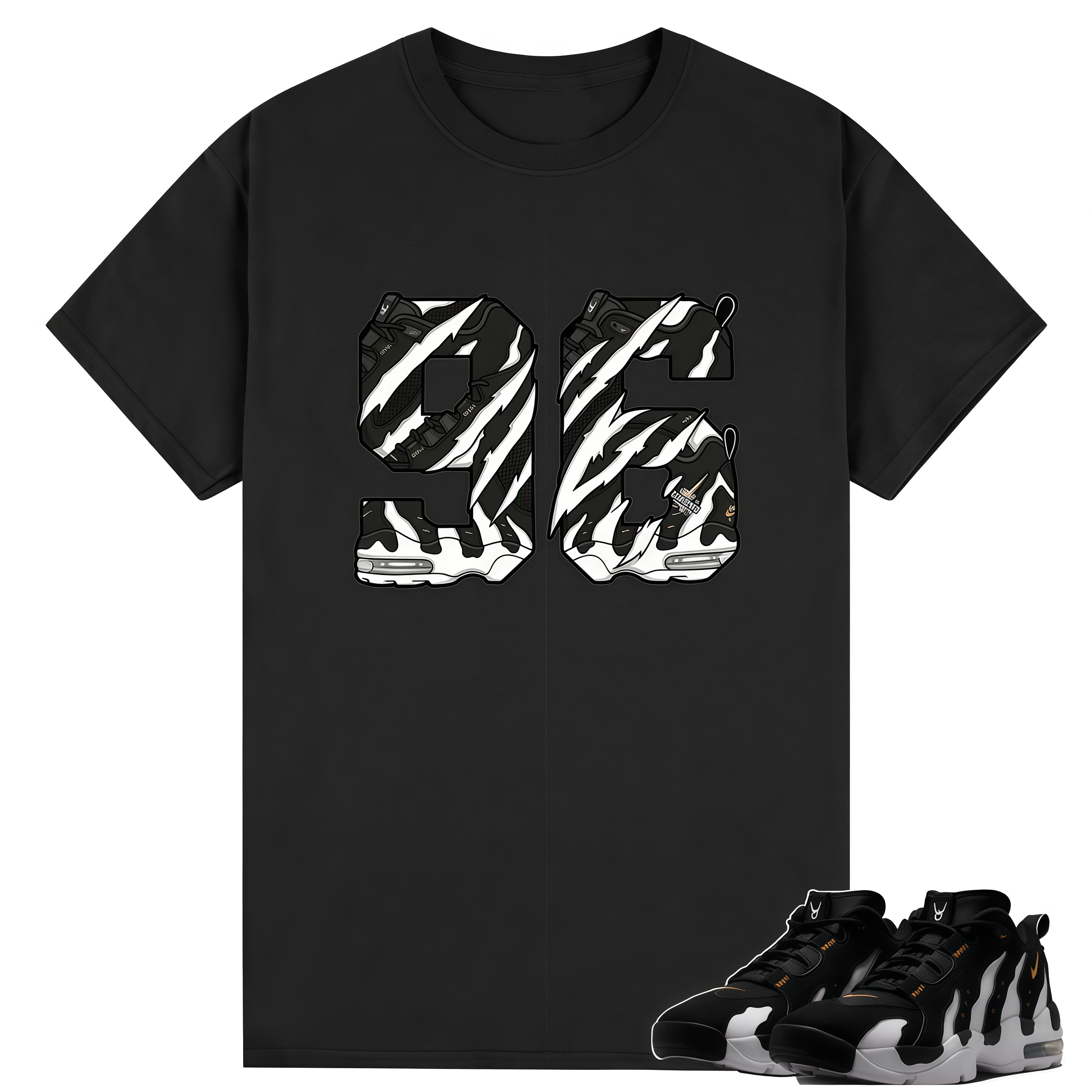Number 96 Shirt to Match Air DT Max 96 Low Black White