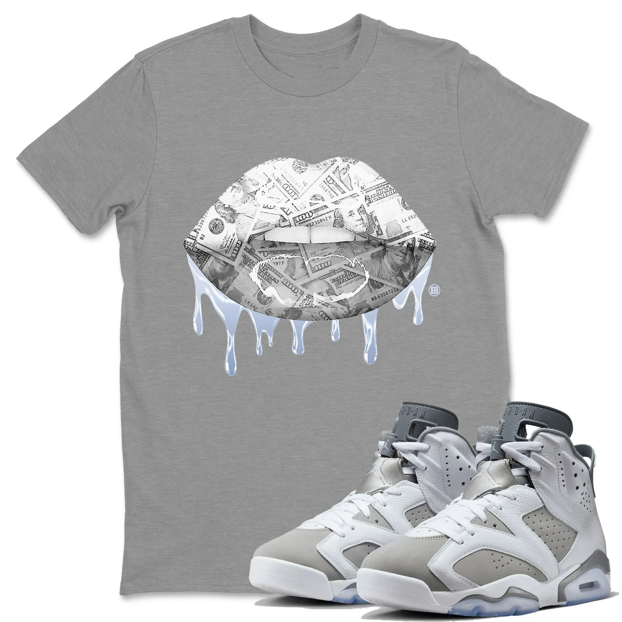 Money Lips Unisex Tops - Air Jordan 6 Cool Grey