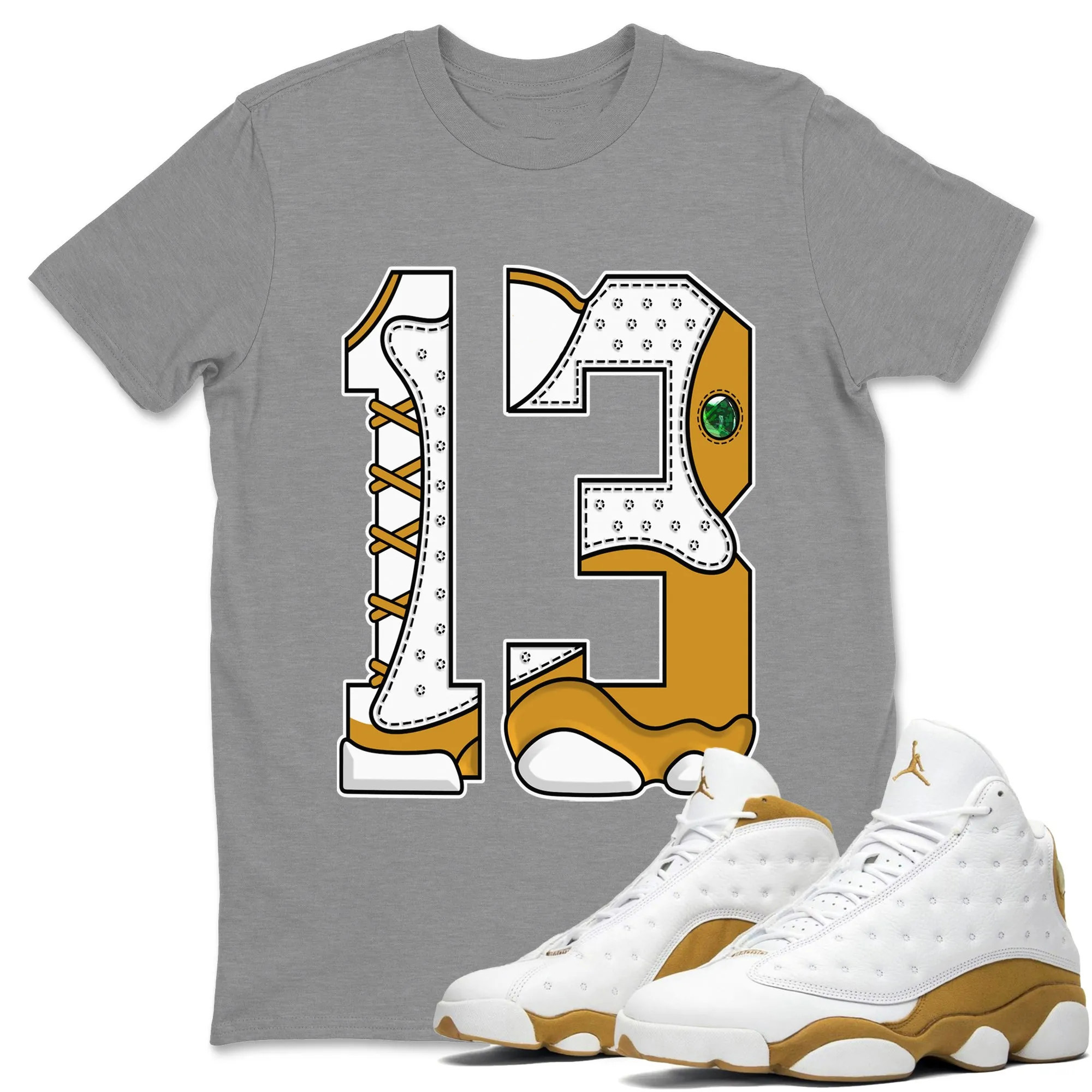 Number 13 Unisex Tops - Air Jordan 13 Wheat