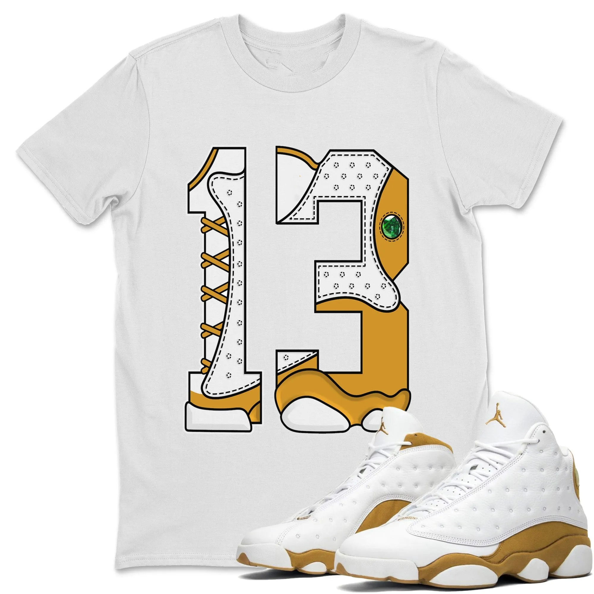 Number 13 Unisex Tops - Air Jordan 13 Wheat