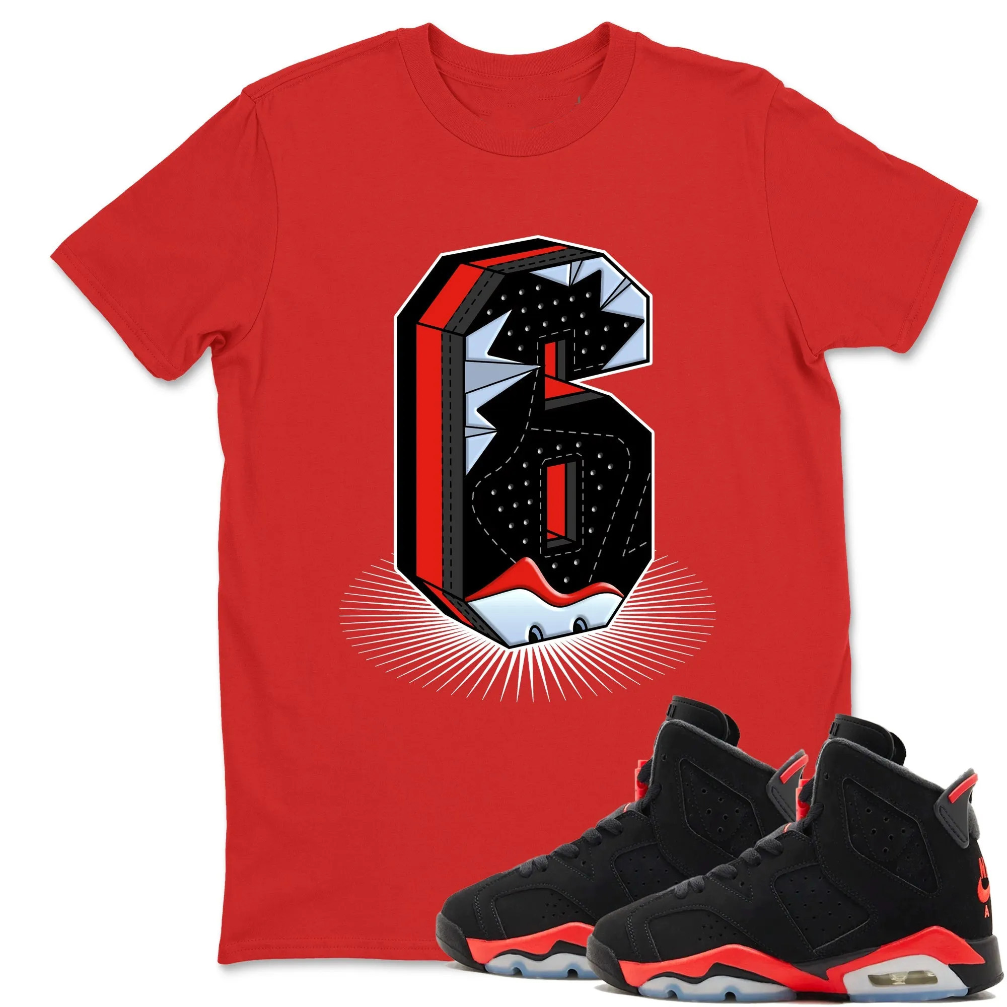 Number Statue TEEWAVO Sneaker Tees - Air Jordan 6 Reverse Infrared