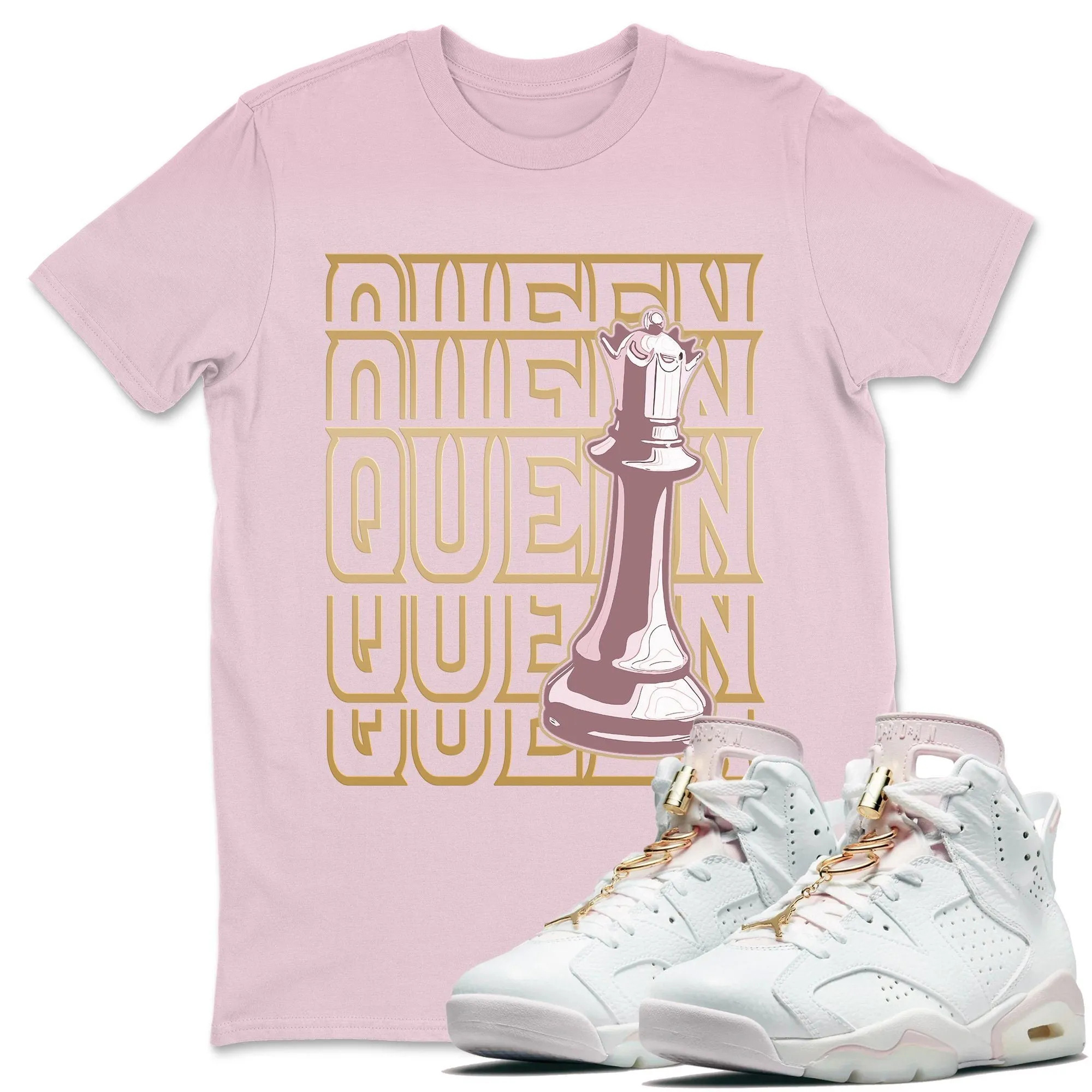 Queen Unisex Tops - Air Jordan 6 Gold Hoops