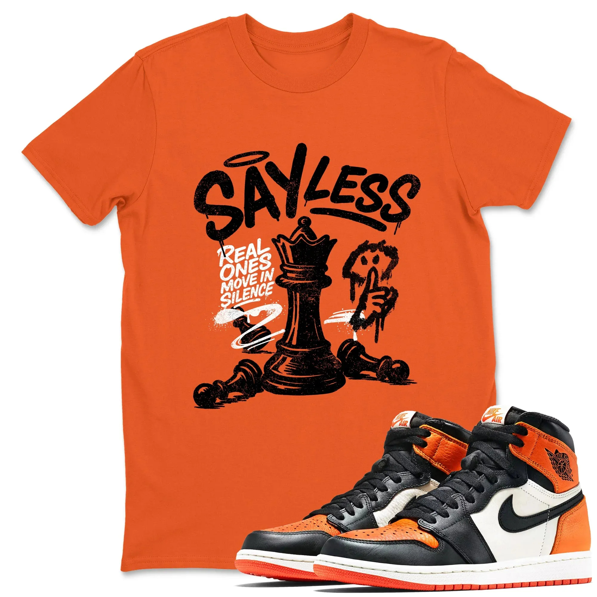 Say Less TEEWAVO Sneaker Tees - Air Jordan 1 Shattered Backboard