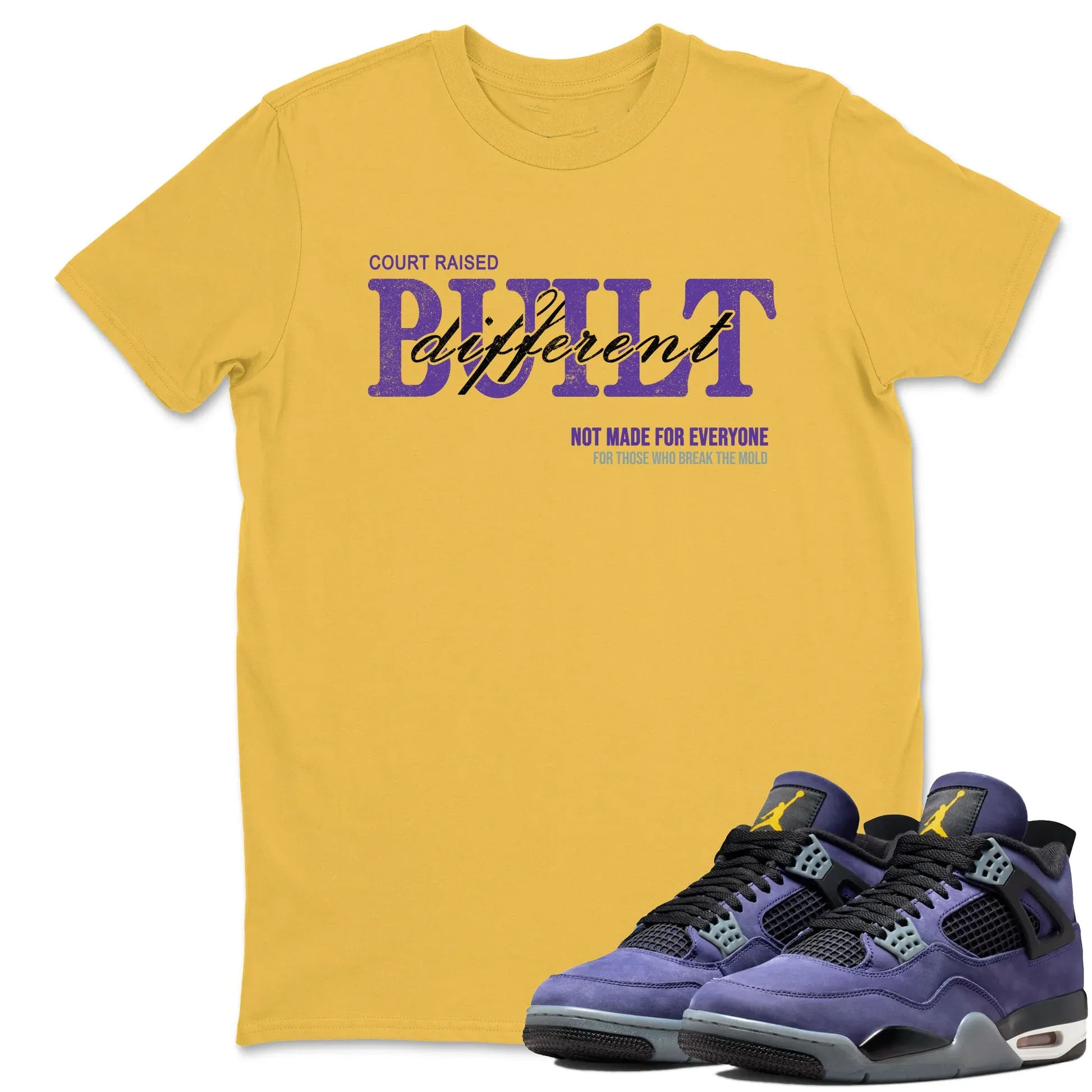 Vintage Built Different TEEWAVO Sneaker Tees - Air Jordan 4 Lakeshow