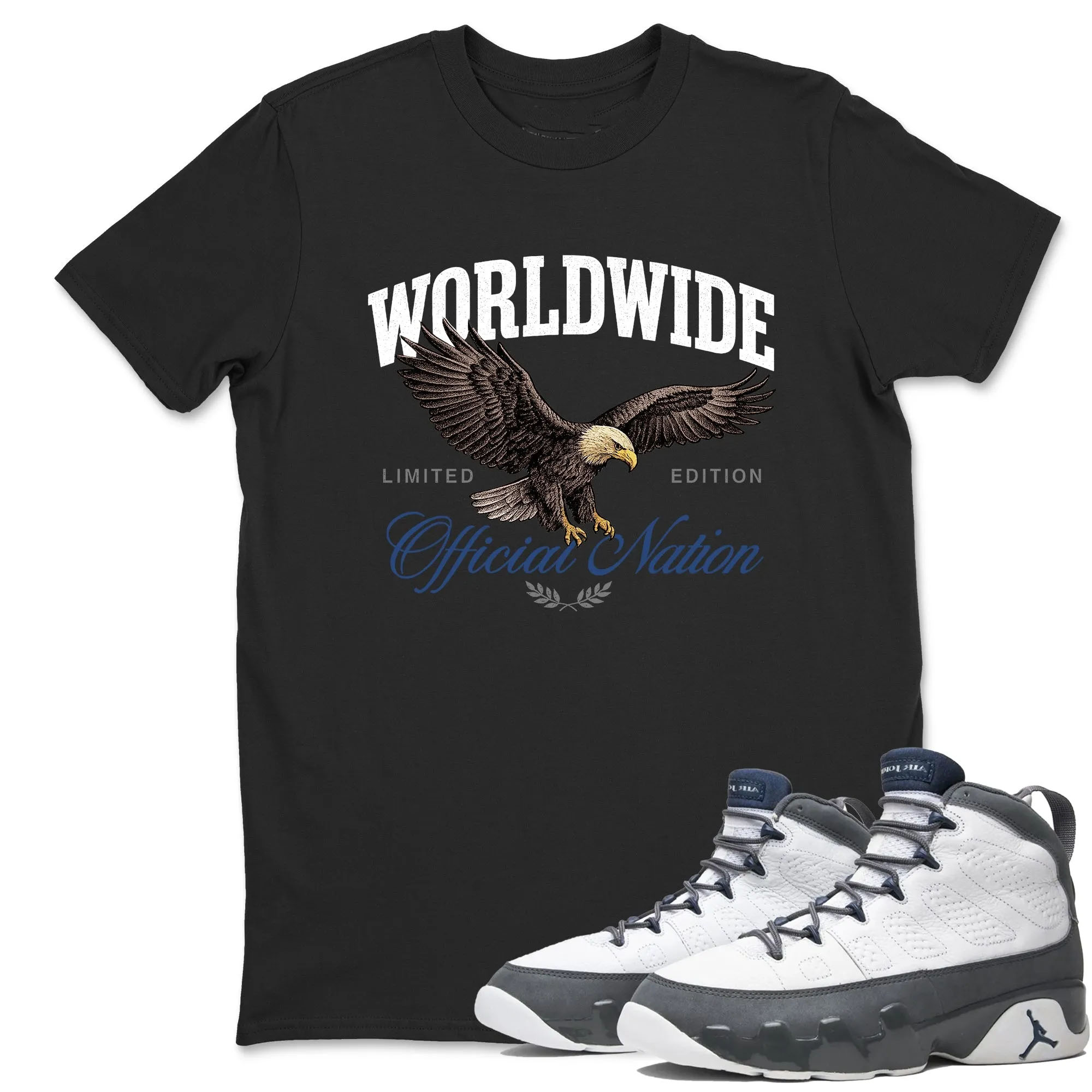 Worldwide Official Nation  Sneaker Tees - Air Jordan 9 Flint Grey