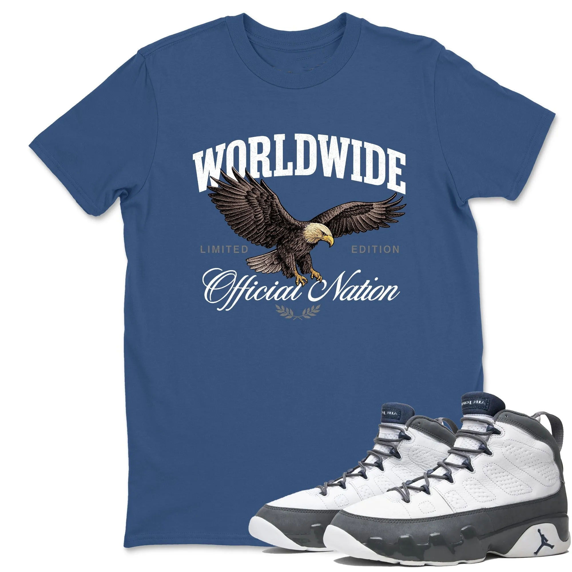 Worldwide Official Nation  Sneaker Tees - Air Jordan 9 Flint Grey