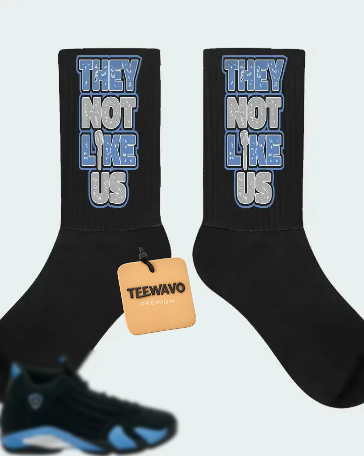 AJ 14 Retro Black University Blue 2026  Sneaker Matching Socks