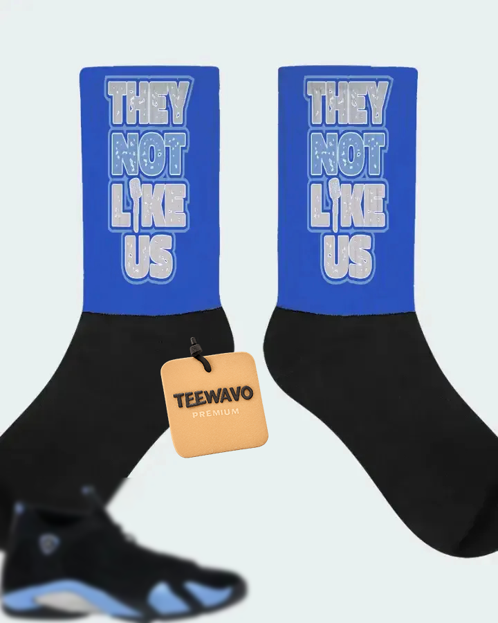 AJ 14 Retro Black University Blue 2026  Sneaker Matching Socks