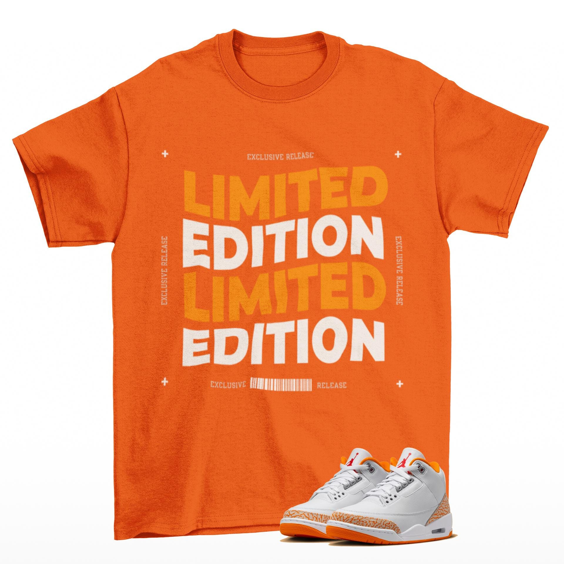 Limits Sneaker Shirt Orange to Match Jordan 3 Orange Citrus