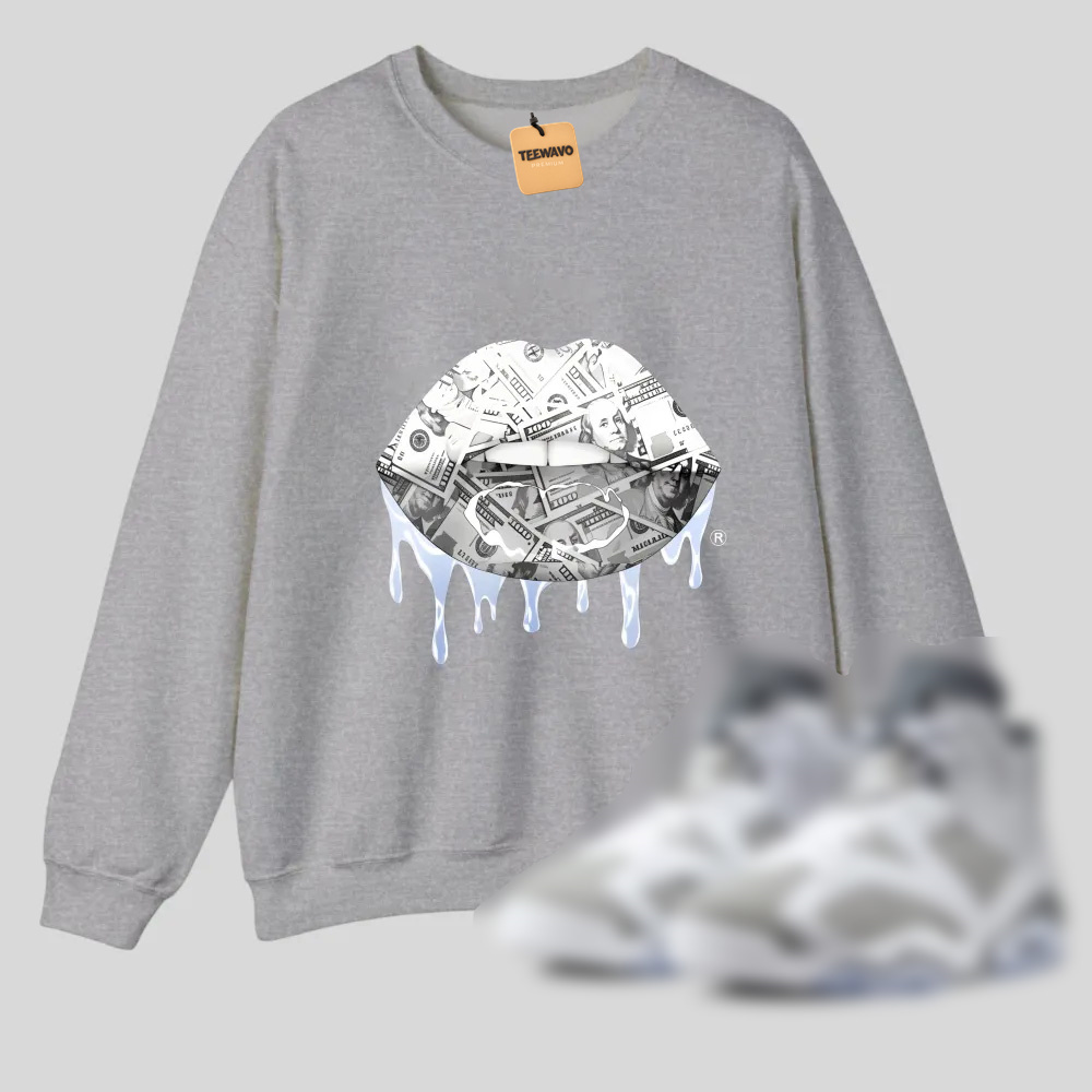 Money Lips With Dripping Effect tshirt 100% cotton