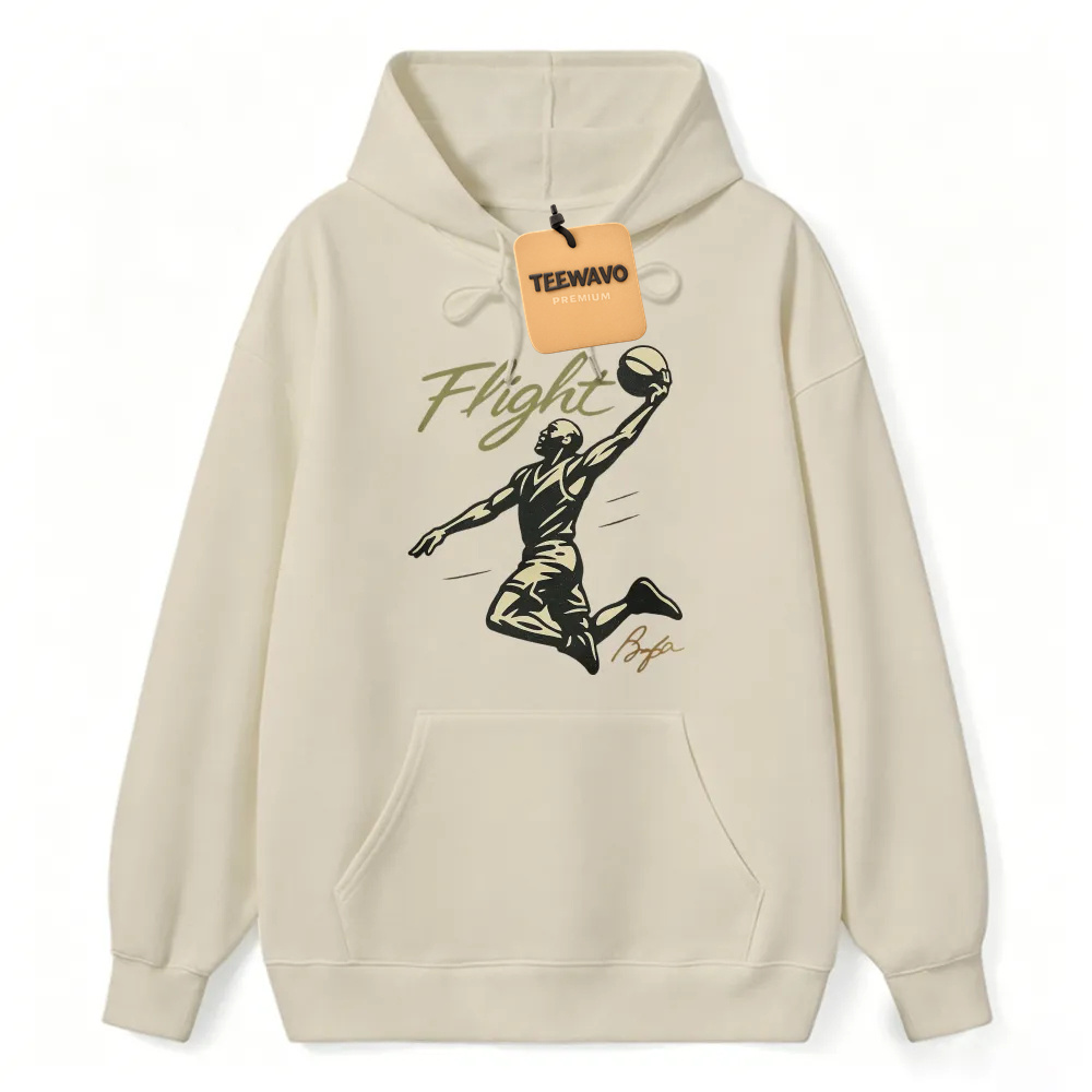 Flight Basketball Player Dunk Silhouette Graphic Unisex Classic Hoodie