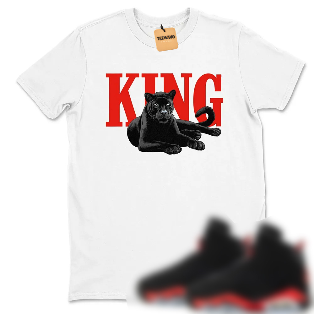 King Black Cat TEEWAVO Sneaker Tees - AJD 6 Reverse Infrared