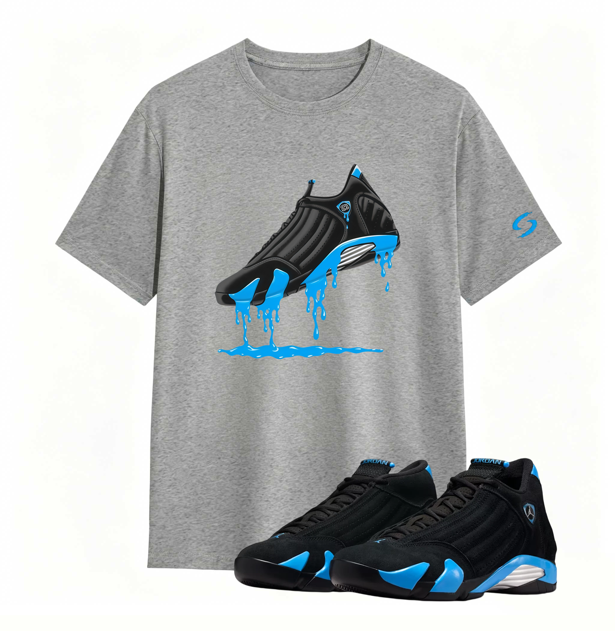 Air Jordan 14 University Blue Matching T-Shirt