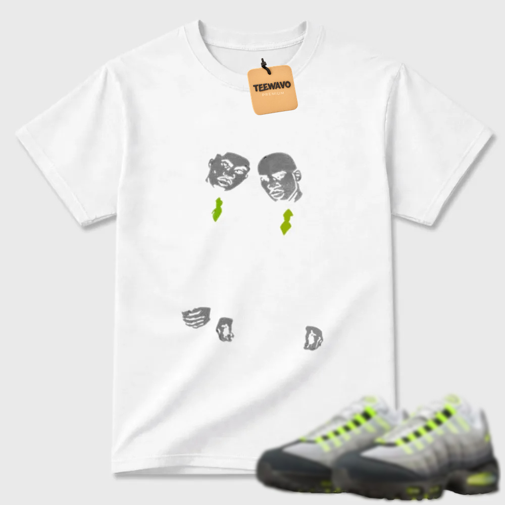 Black Grey Neon Max 95 Big Bubble Neon matching tshirt sneaker tee