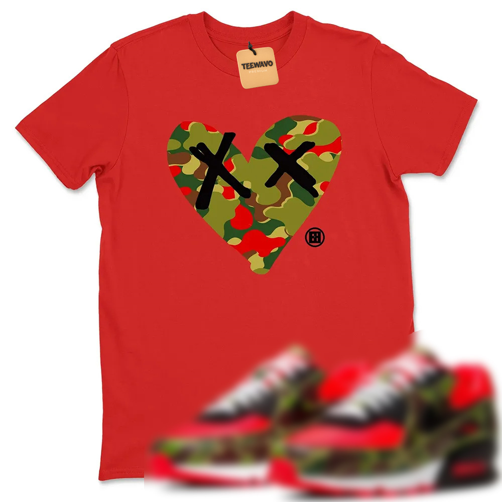 Camo Heart TEEWAVO Sneaker Tees - Air Max 90 Reverse Duck Camo