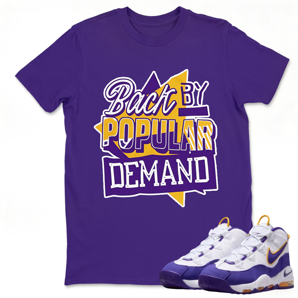 Throwback Sneaker Shirt White to Match Air Max Uptempo Laker