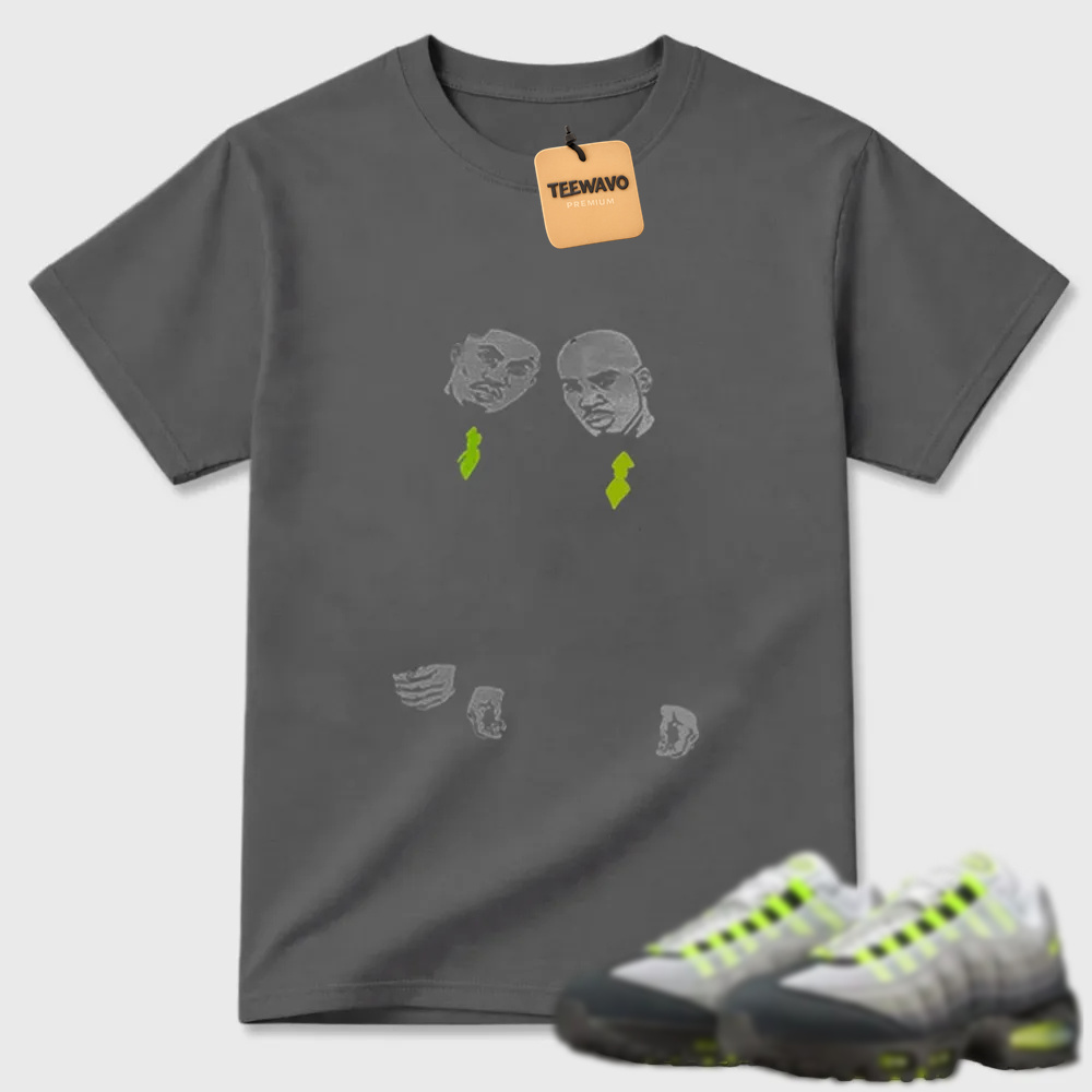 Black Grey Neon Max 95 Big Bubble Neon matching tshirt sneaker tee