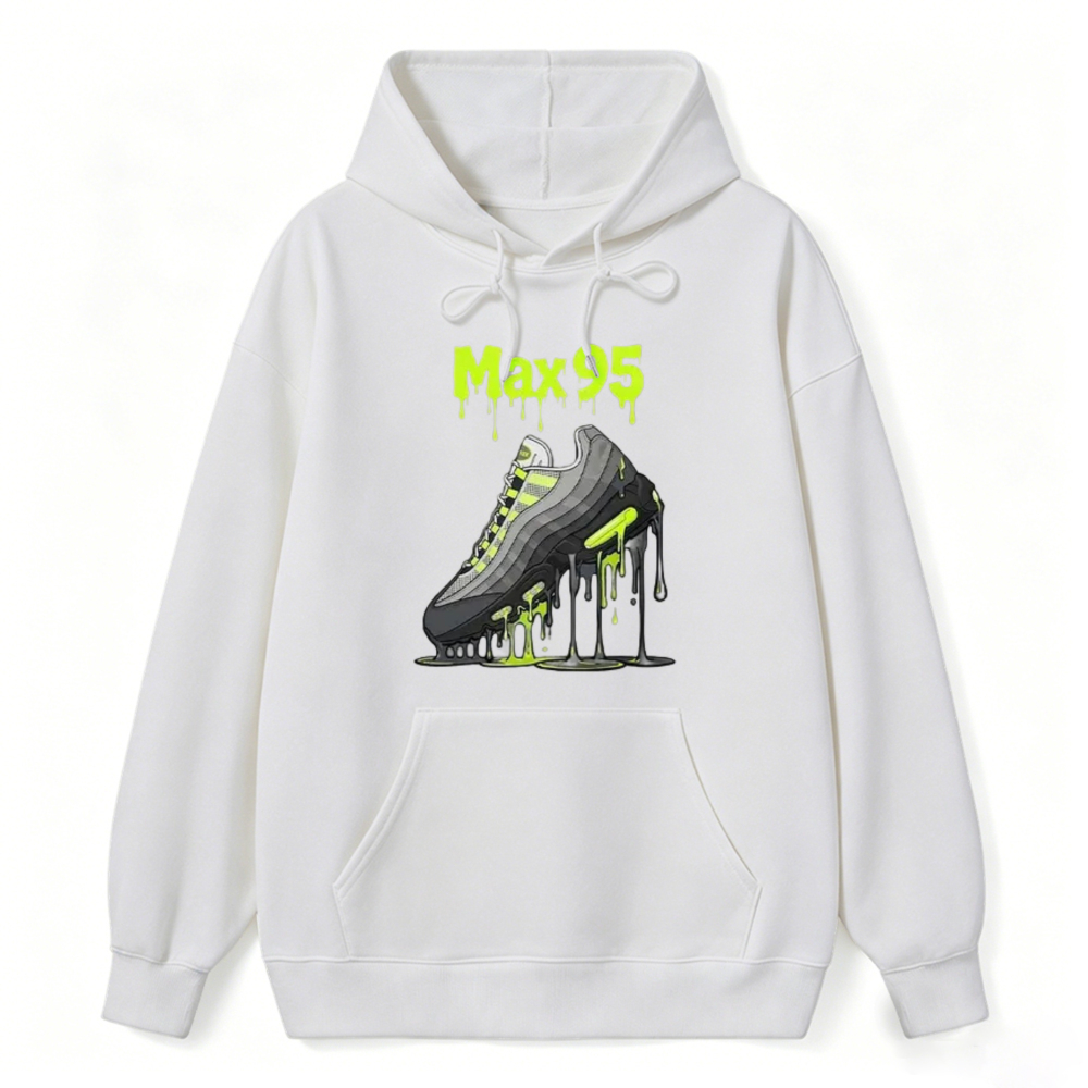 Max 95 Neon Green Drip Sneaker Graphic Unisex Classic Hoodie