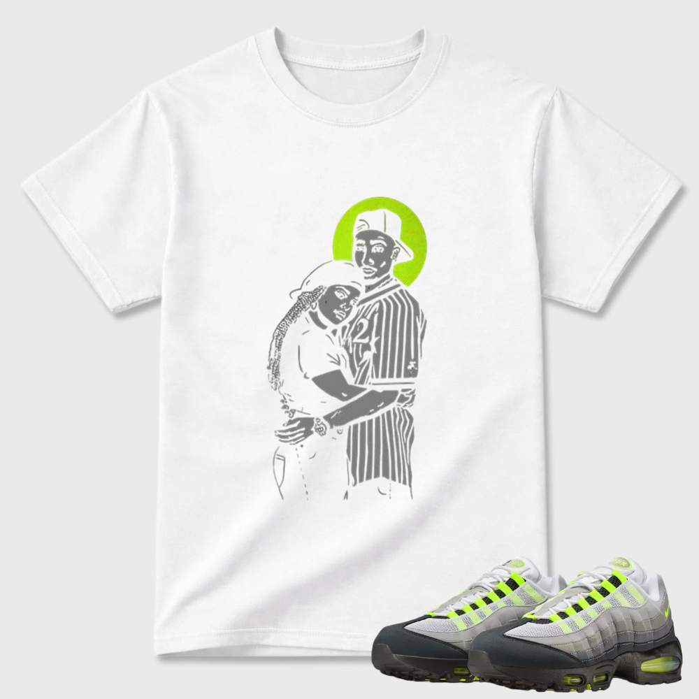 Black Grey Max 95 Big Bubble Neon matching tshirt - sneaker outfit