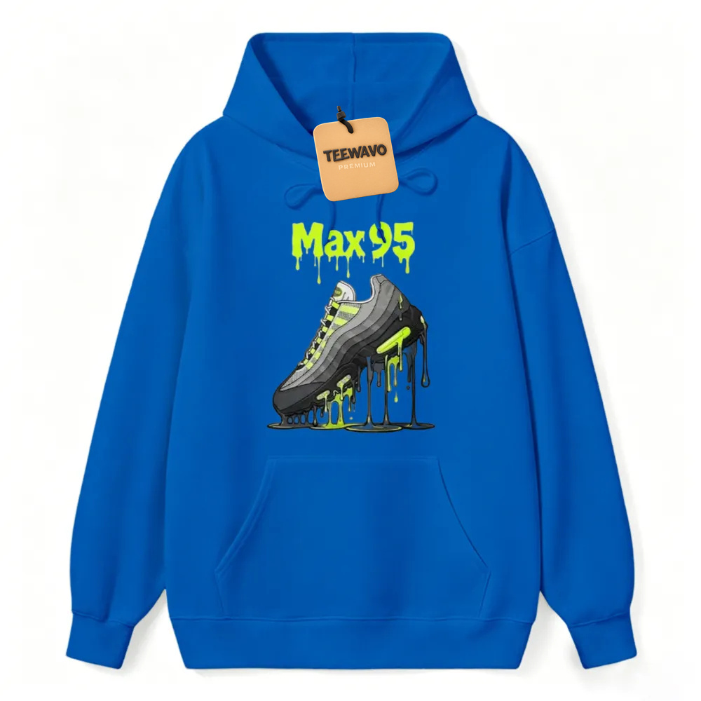 Max 95 Neon Green Drip Sneaker Graphic Unisex Classic Hoodie