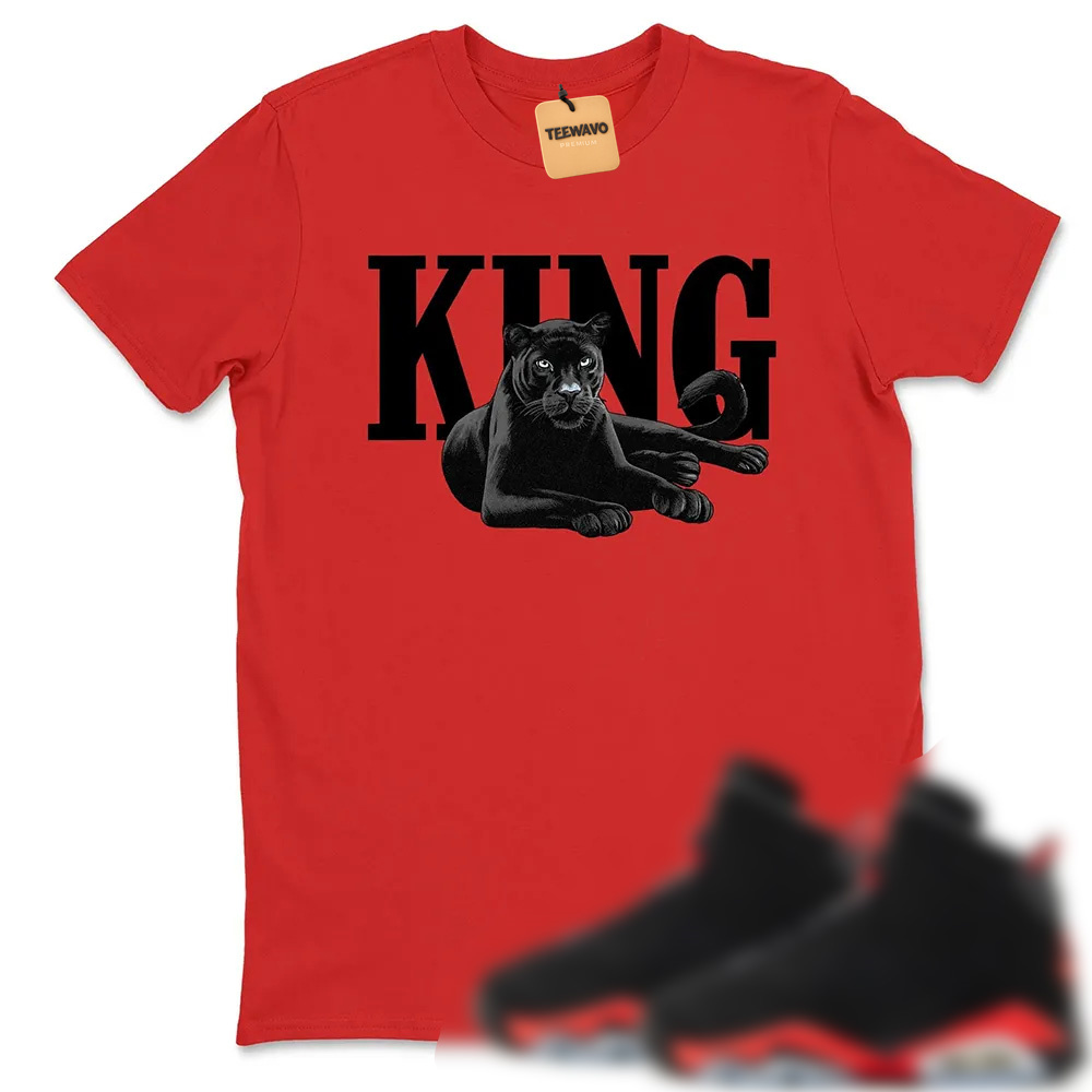 King Black Cat TEEWAVO Sneaker Tees - AJD 6 Reverse Infrared