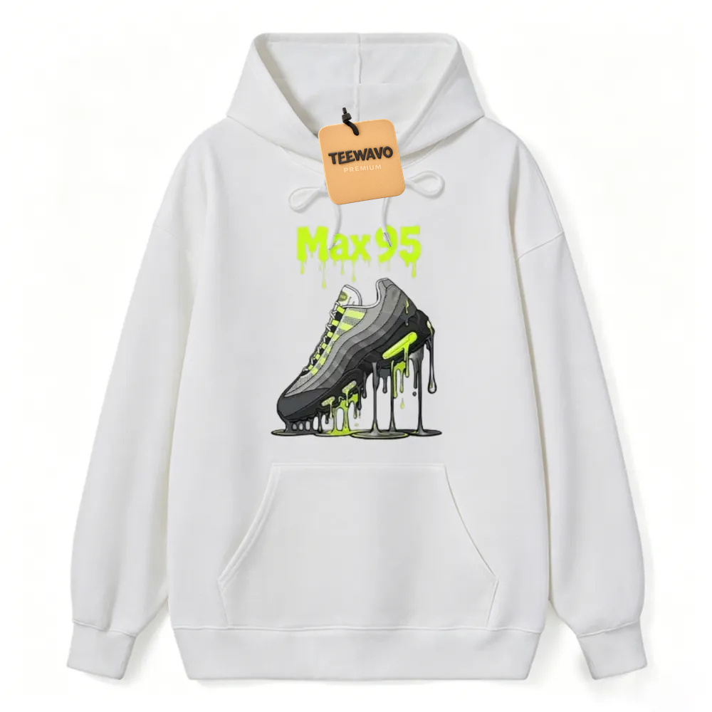 Max 95 Neon Green Drip Sneaker Graphic Unisex Classic Hoodie