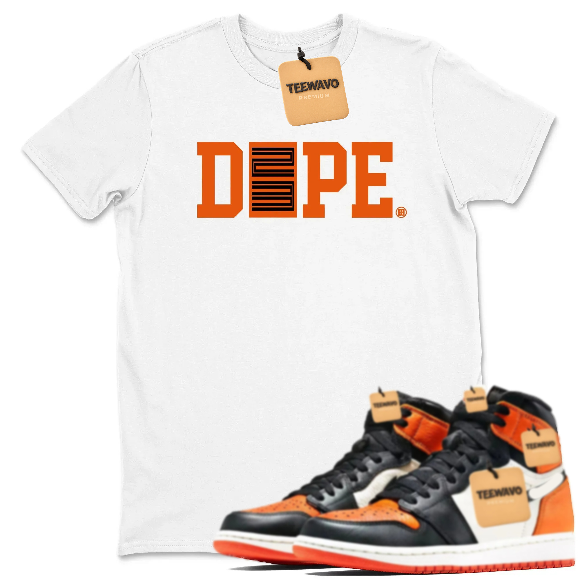 Dope 23 TEEWAVO Sneaker Tees - AJd 1 Shattered Backboard