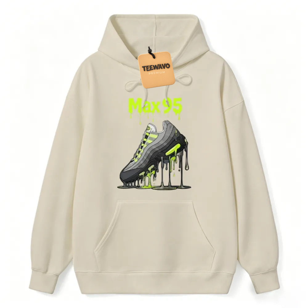 Max 95 Neon Green Drip Sneaker Graphic Unisex Classic Hoodie