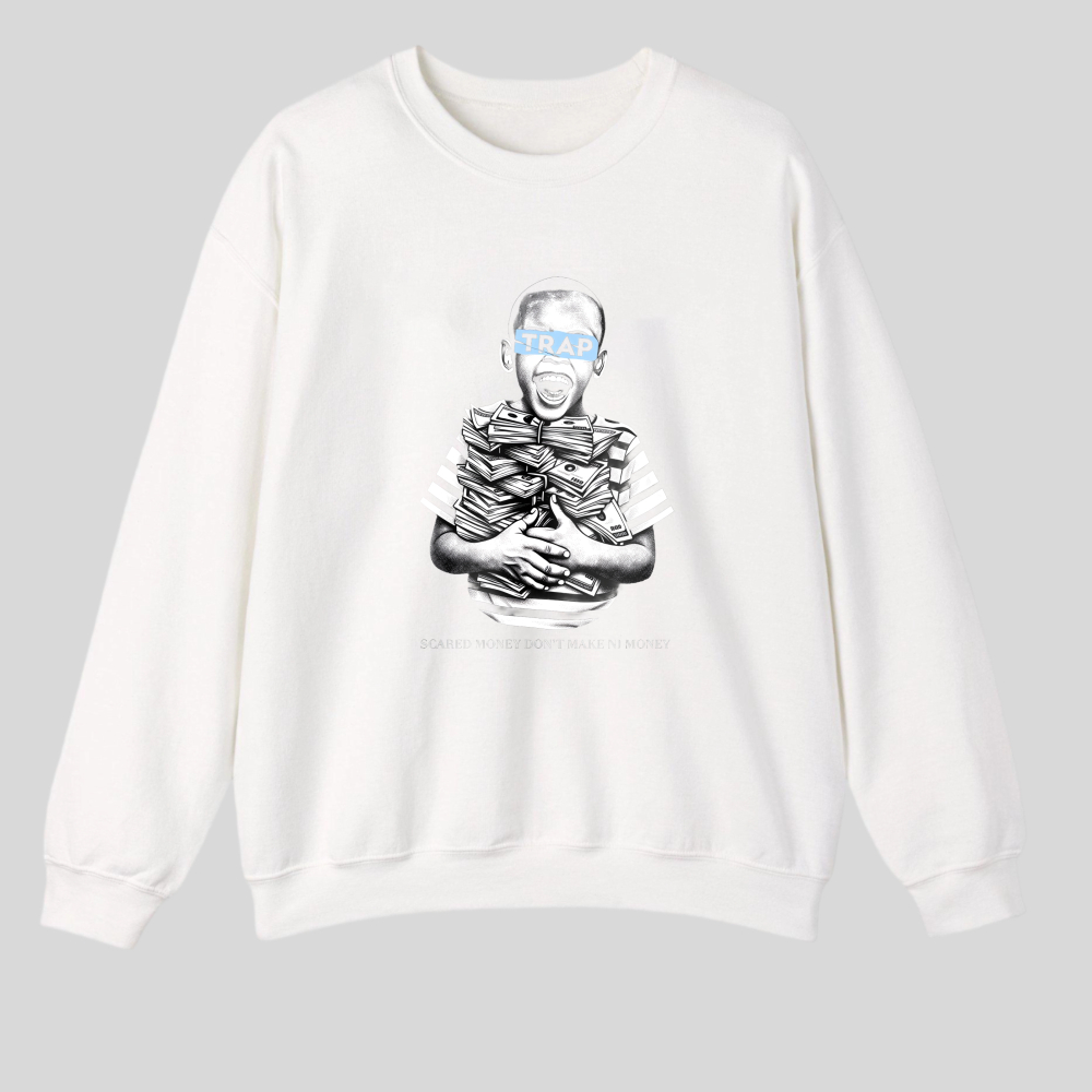 Trap Boy With Money Stack And Text tshirt 100% cotton
