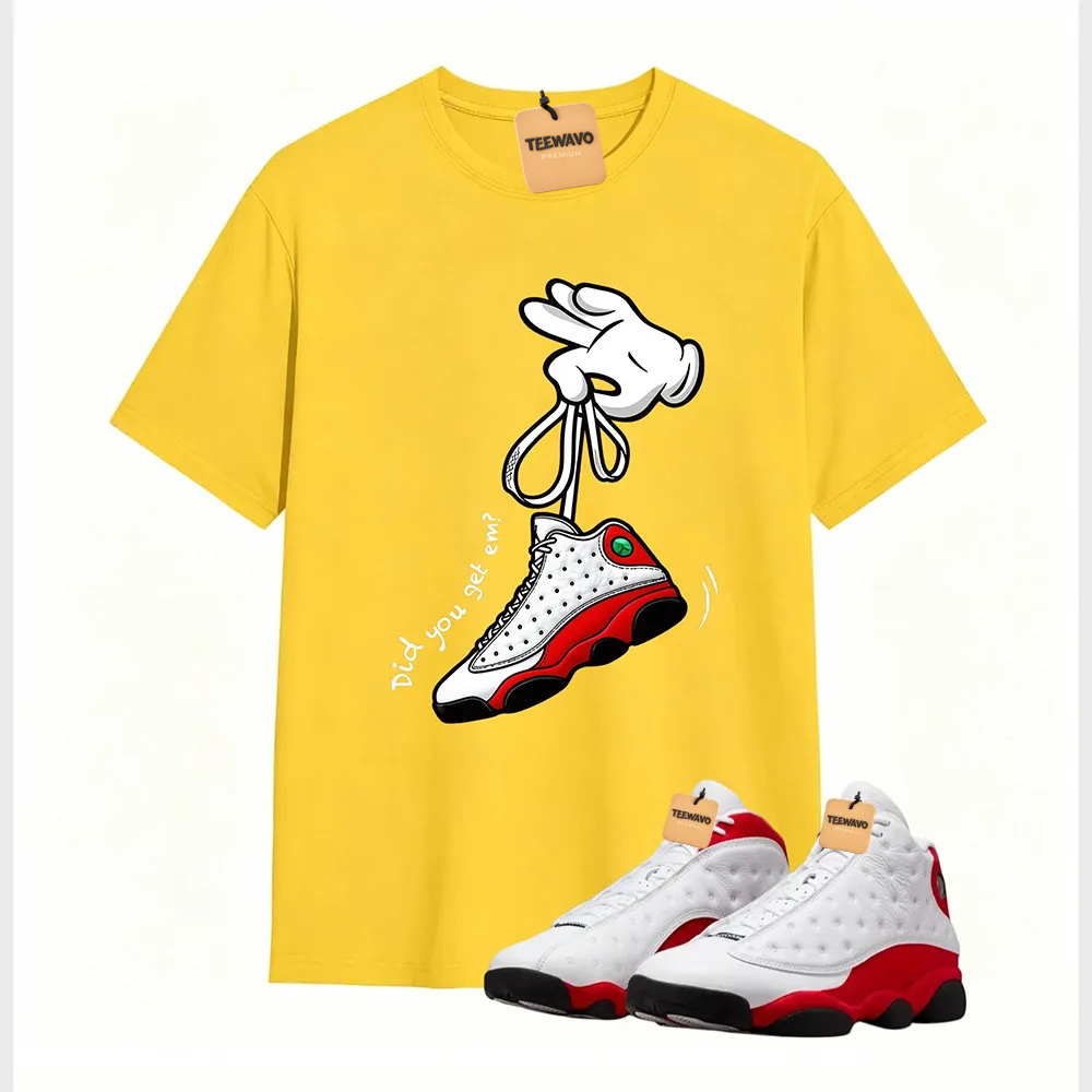 Cartoon Hands Sneaker Tees - AJD 13 University Red