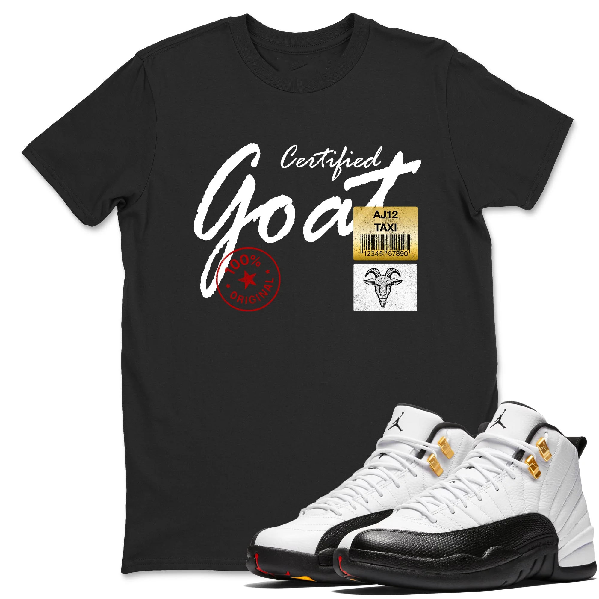 Certified Goat TEEWAVO Sneaker Tees - Air Jordan 12 Taxi
