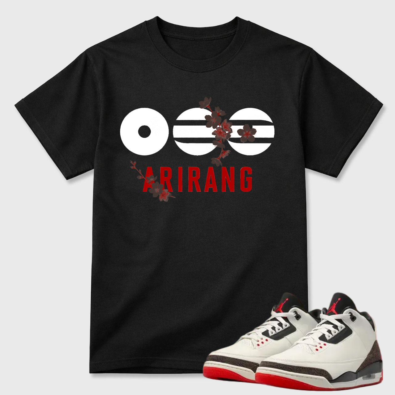 Arirang Cherry Blossom Air Jordan 3 Minimal Tee