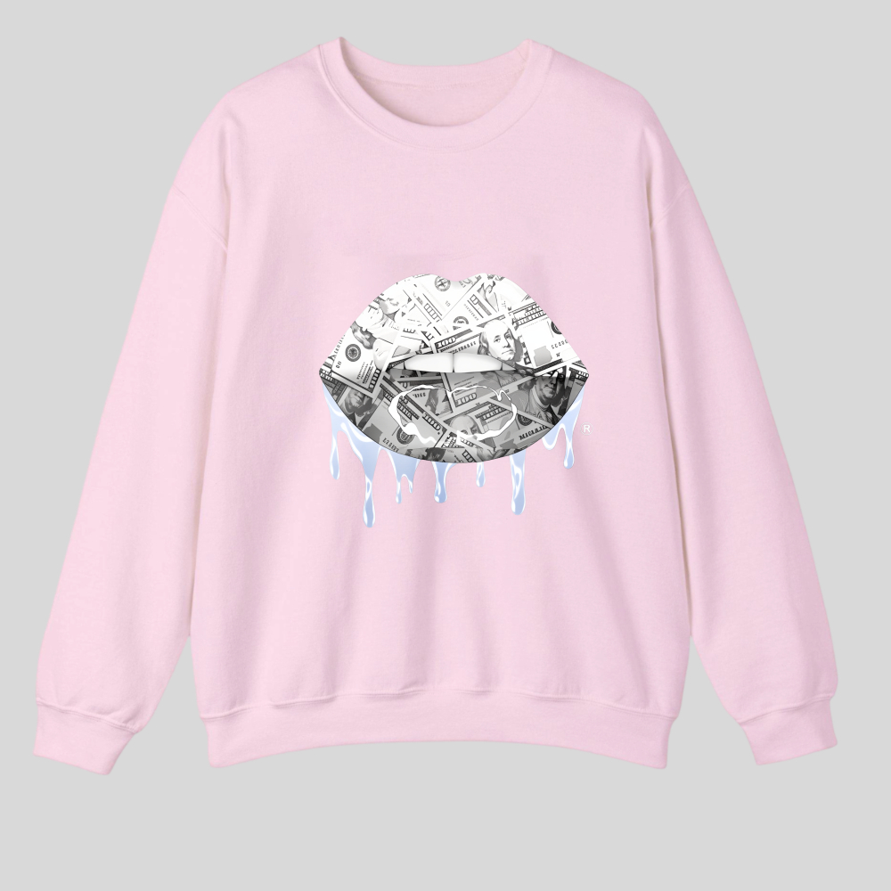 Money Lips With Dripping Effect tshirt 100% cotton