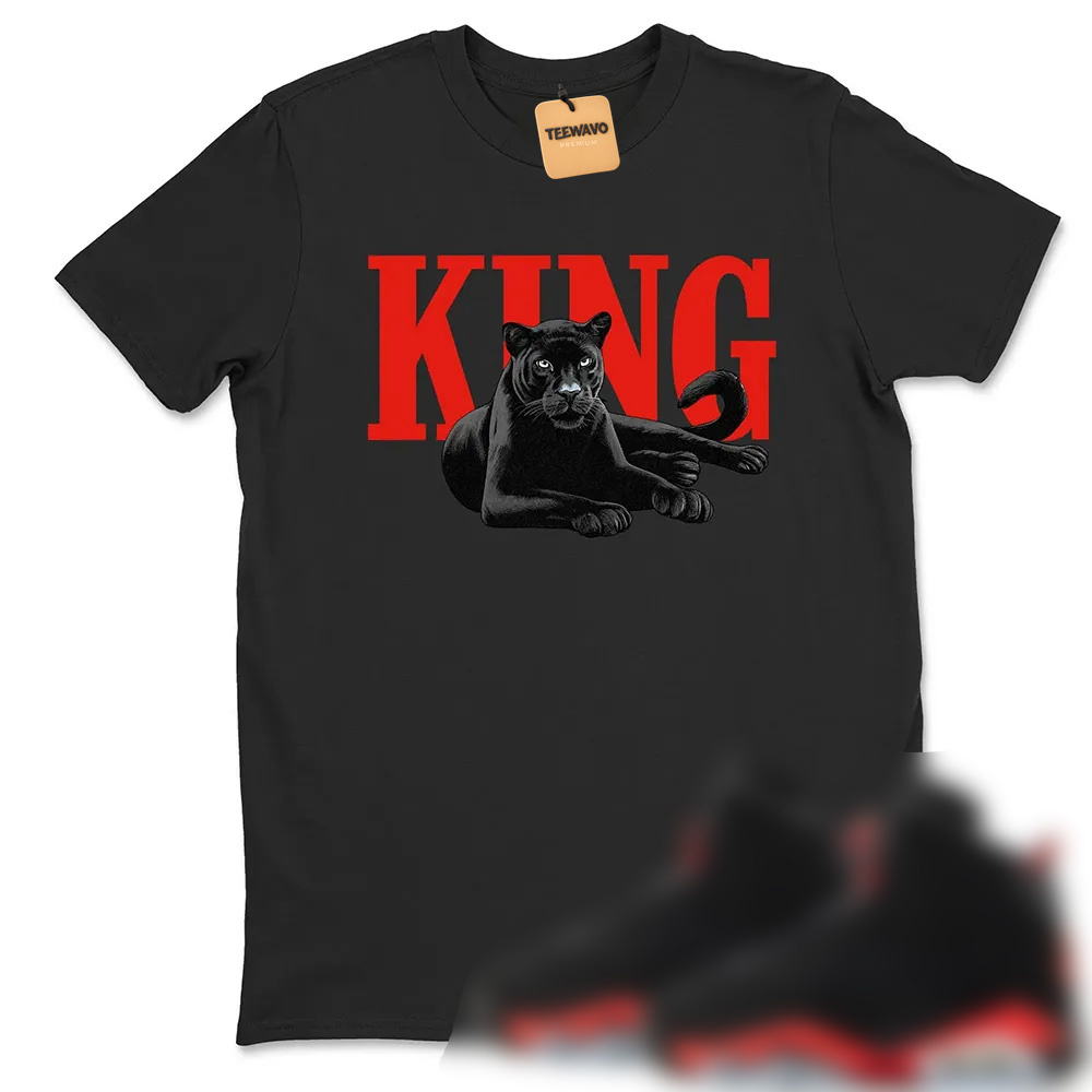 King Black Cat TEEWAVO Sneaker Tees - AJD 6 Reverse Infrared