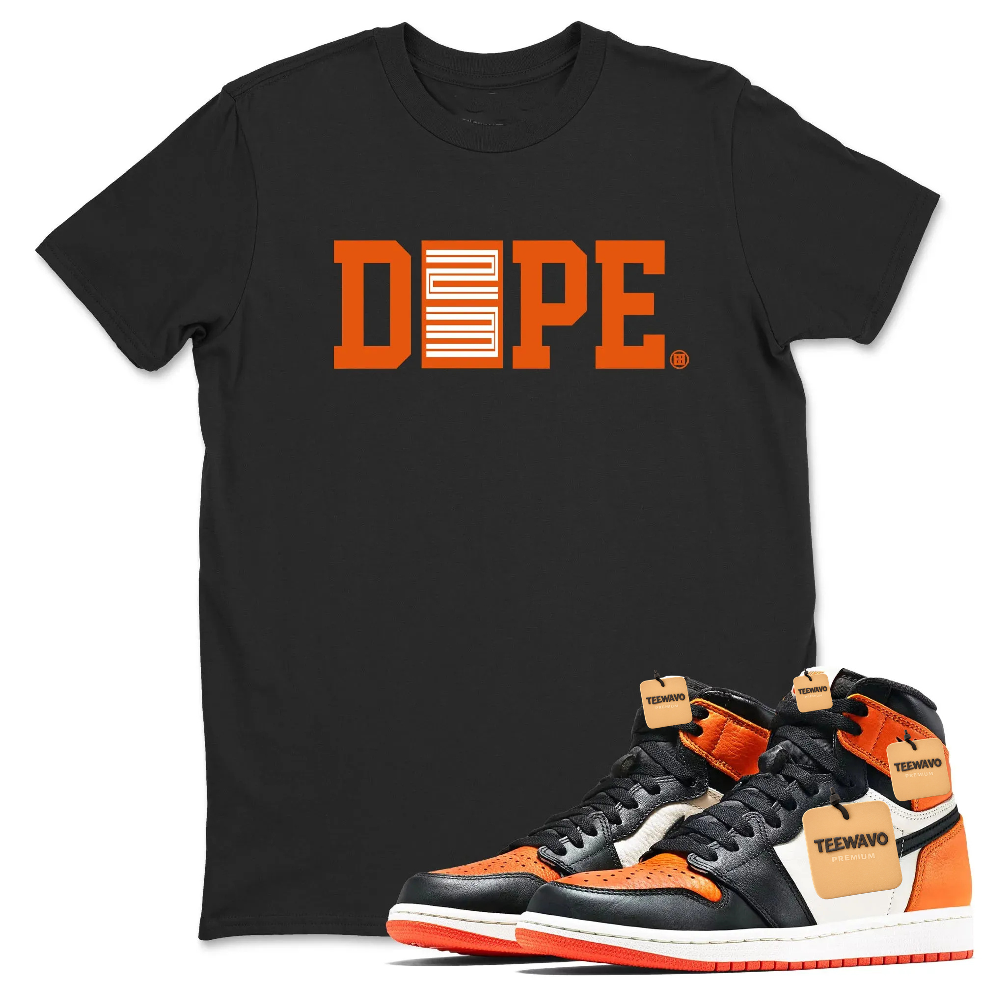 Dope 23 TEEWAVO Sneaker Tees - Air Joardan 1 Shattered Backboard