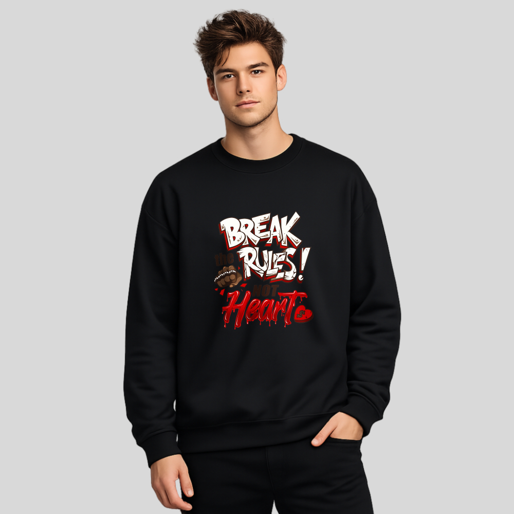 Break The Rules With Heart tshirt 100% cotton