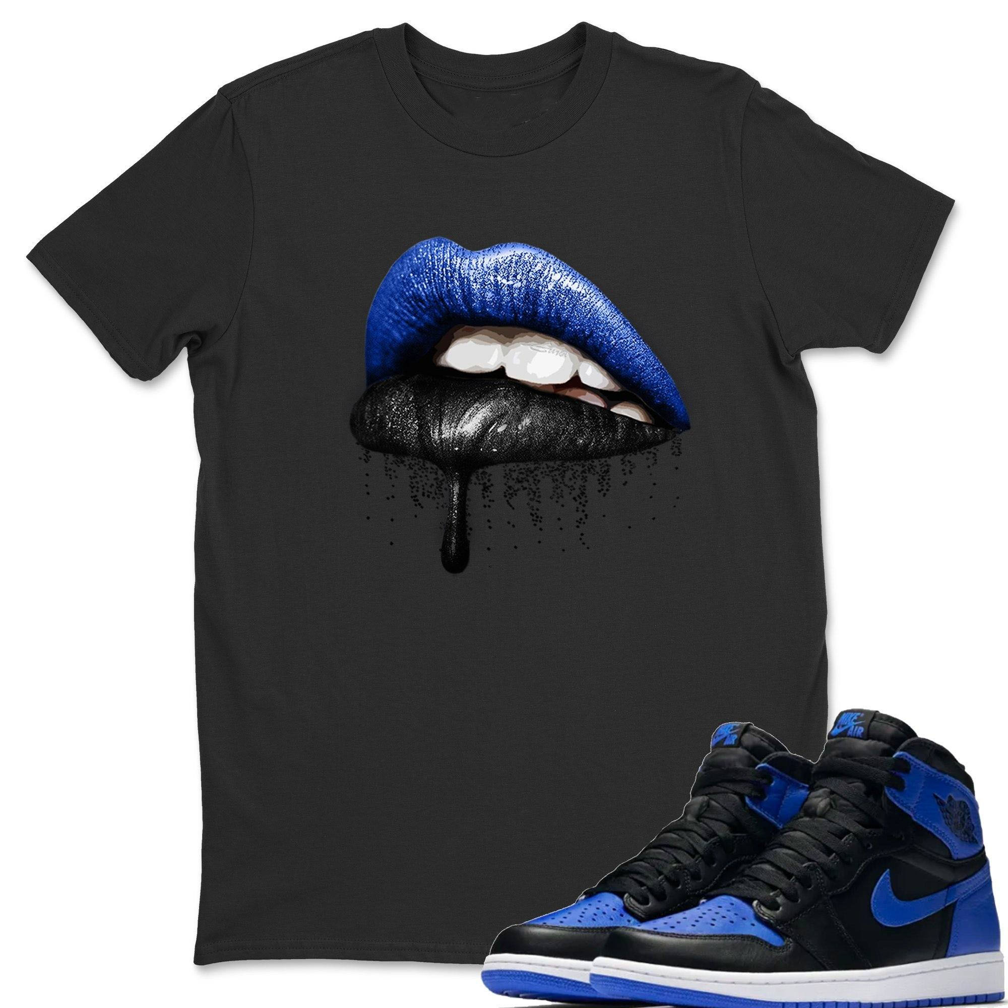 Dripping Lips Unisex Tops - Air Jordan 1 Royal Black