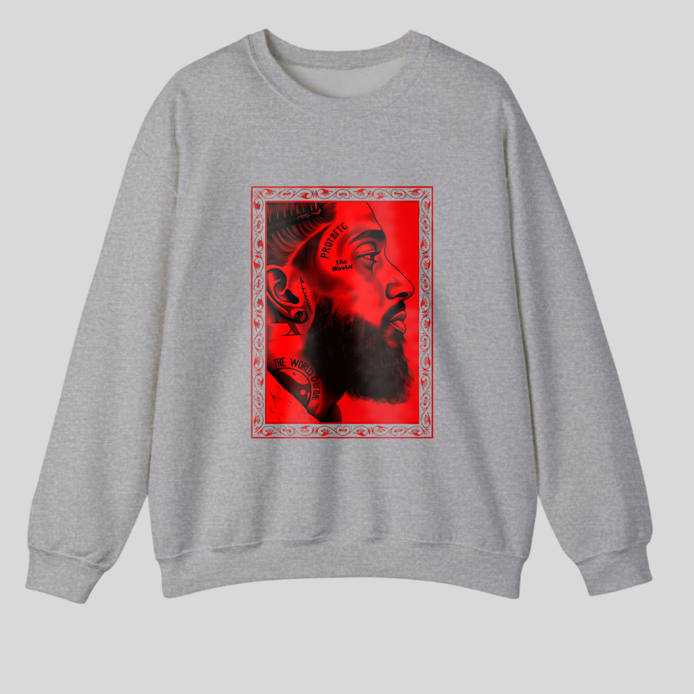 Red Portrait With Ornate Frame And Beard tshirt 100% cotton