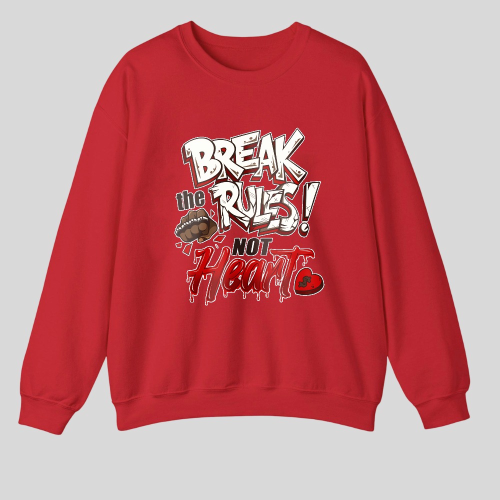 Break The Rules With Heart tshirt 100% cotton