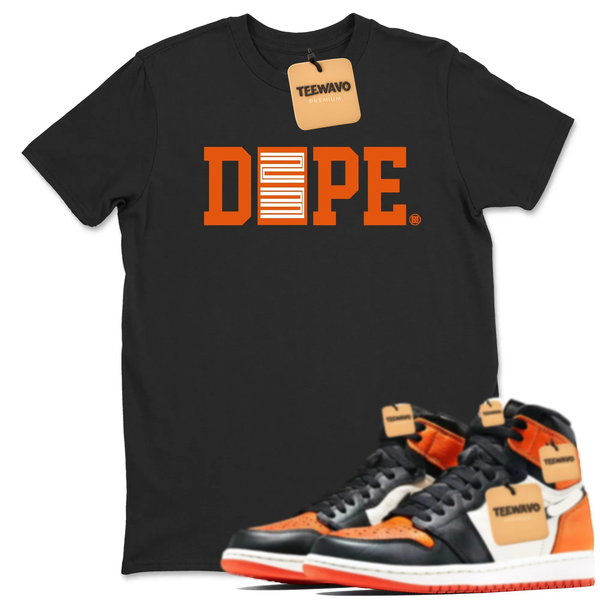 Dope 23 TEEWAVO Sneaker Tees - AJd 1 Shattered Backboard
