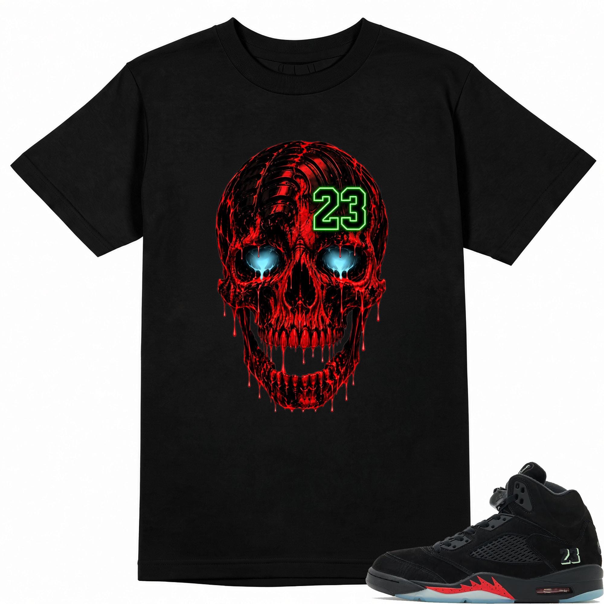 Skull Shirt to Match A.J 5 Halloween Sneaker