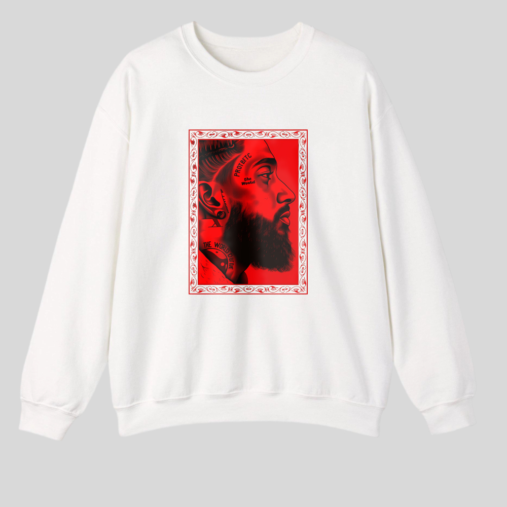 Red Portrait With Ornate Frame And Beard tshirt 100% cotton