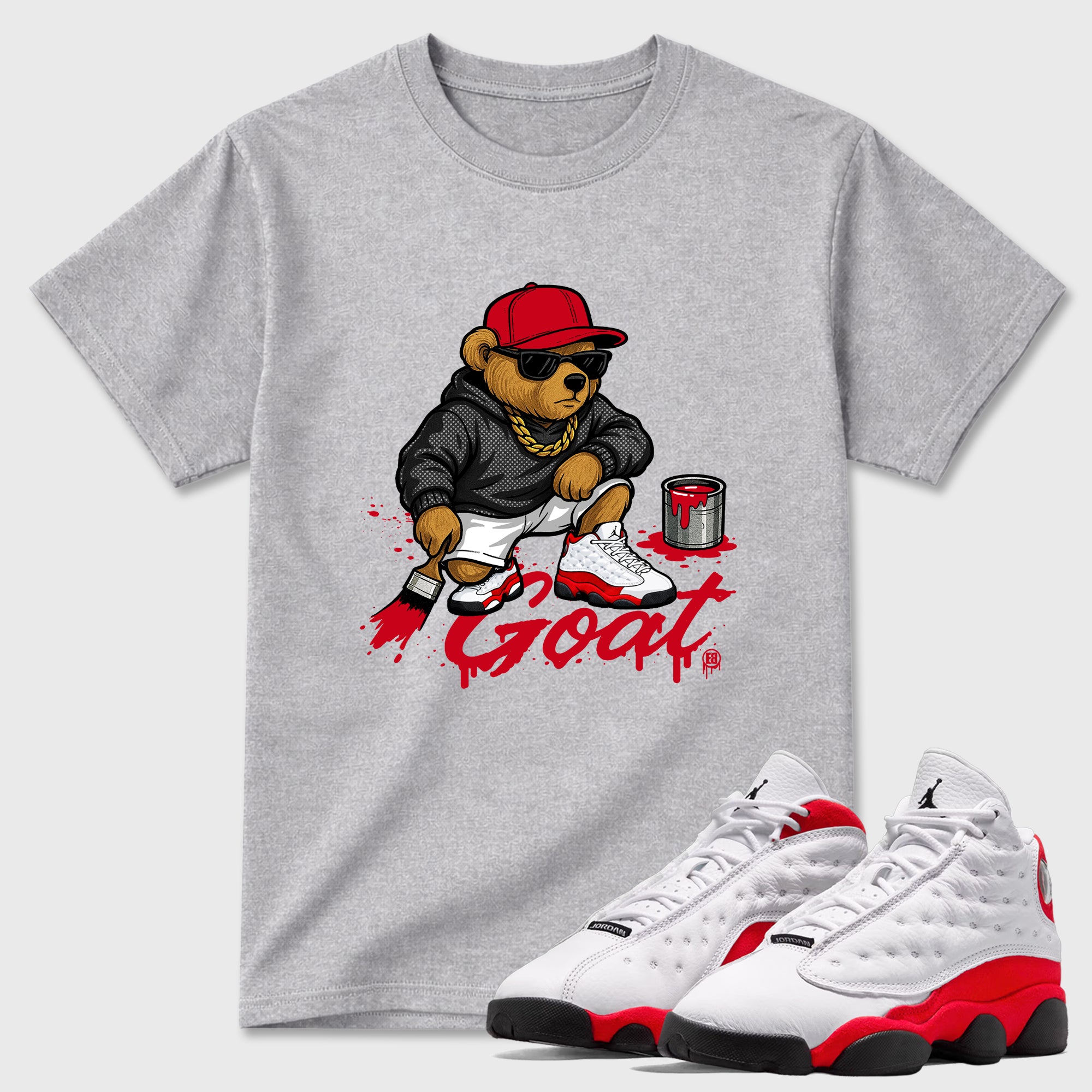 Drip The GOAT Sneaker Tees - Air Jordan 13 University Red