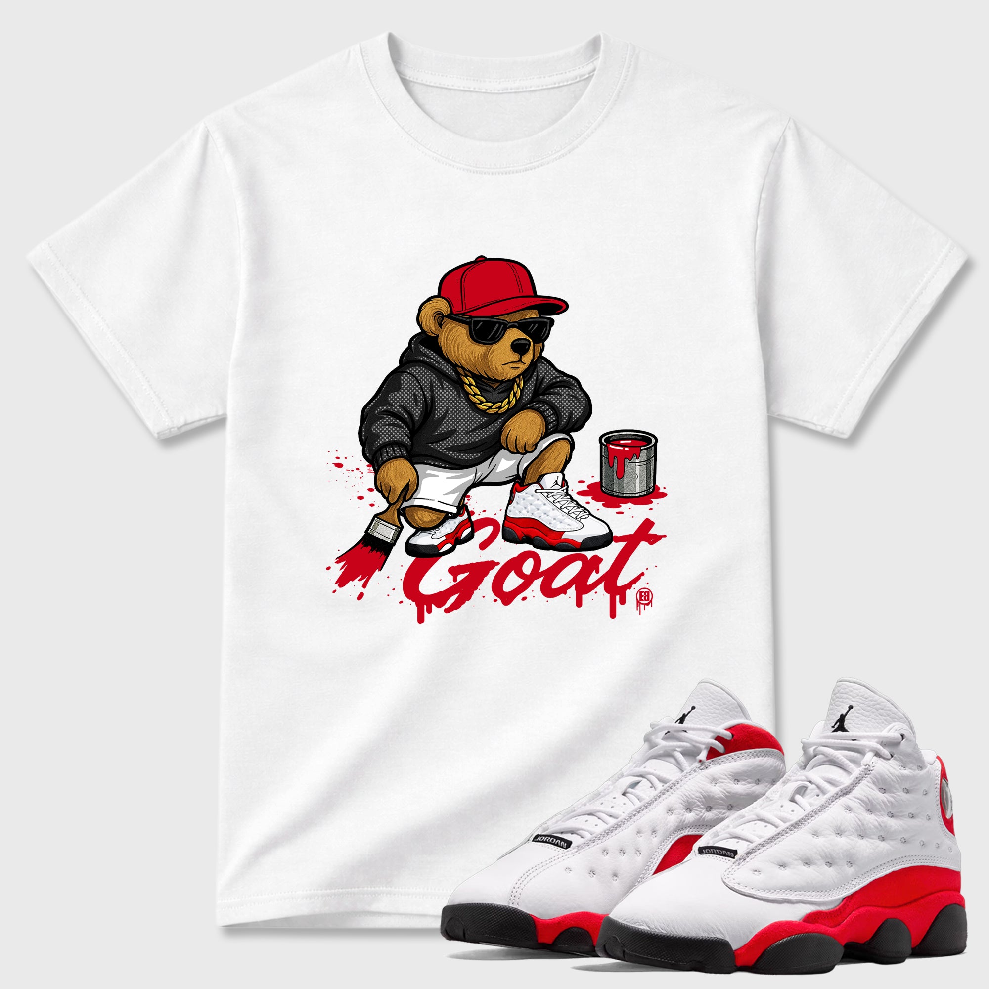 Drip The GOAT Sneaker Tees - Air Jordan 13 University Red