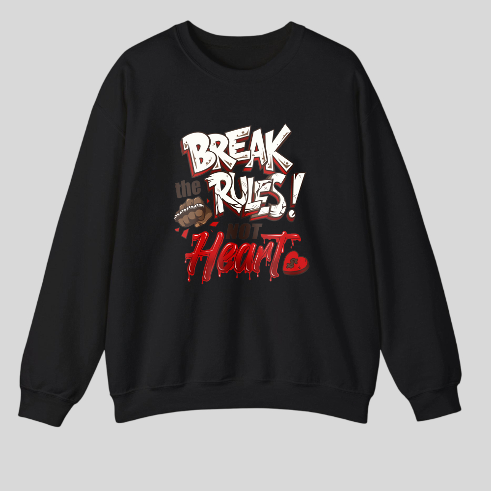 Break The Rules With Heart tshirt 100% cotton