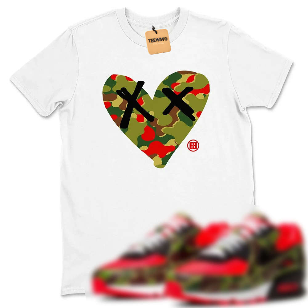 Camo Heart TEEWAVO Sneaker Tees - Air Max 90 Reverse Duck Camo
