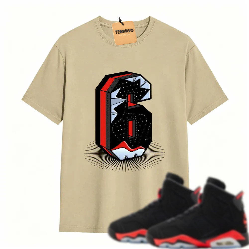 Number Statue TEEWAVO Sneaker Tees - Alr Joarden 6 Reverse Infrared