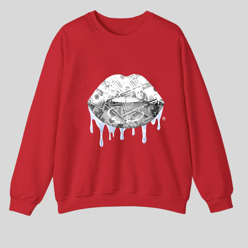 Money Lips With Dripping Effect tshirt 100% cotton