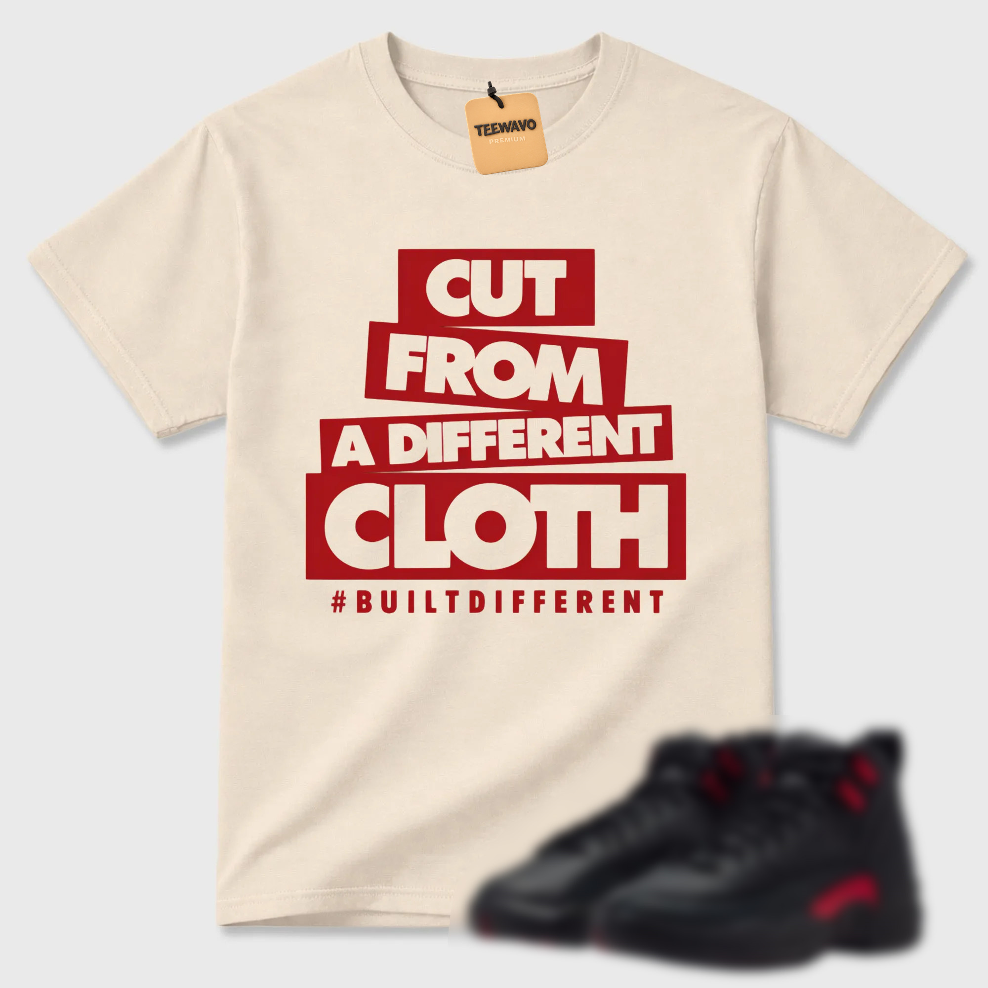12 Bloodline Black Varsity Red T Shirt Match CLOTH