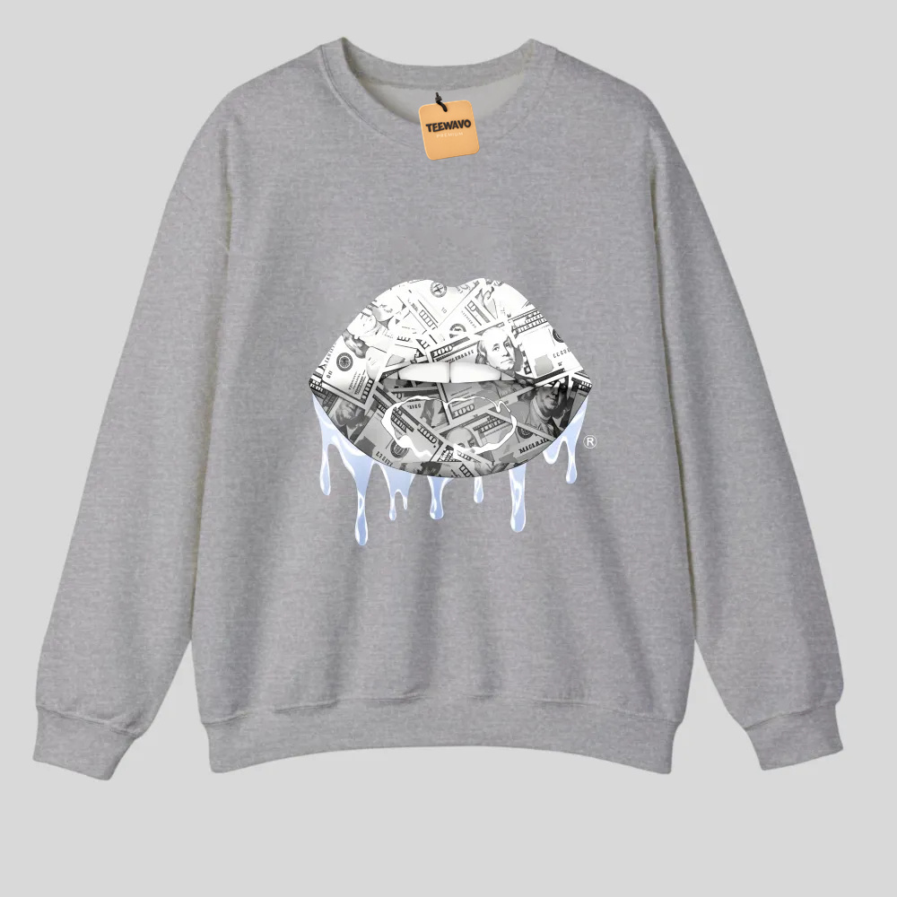 Money Lips With Dripping Effect tshirt 100% cotton